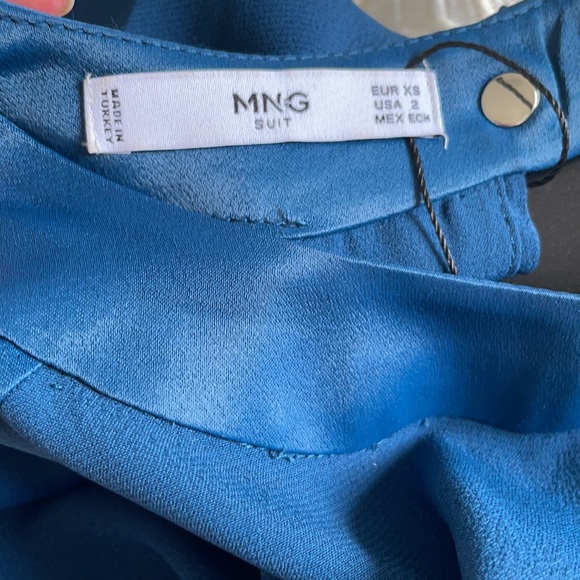 Midnight turquoise midi dress with batwing sleeves - Picture 7 of 7